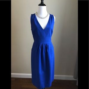 J.Crew Blue V-neck Cotton Dress